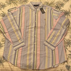 NWT Ralph Lauren Classic Fit Mens Long Sleeve Dress Shirt